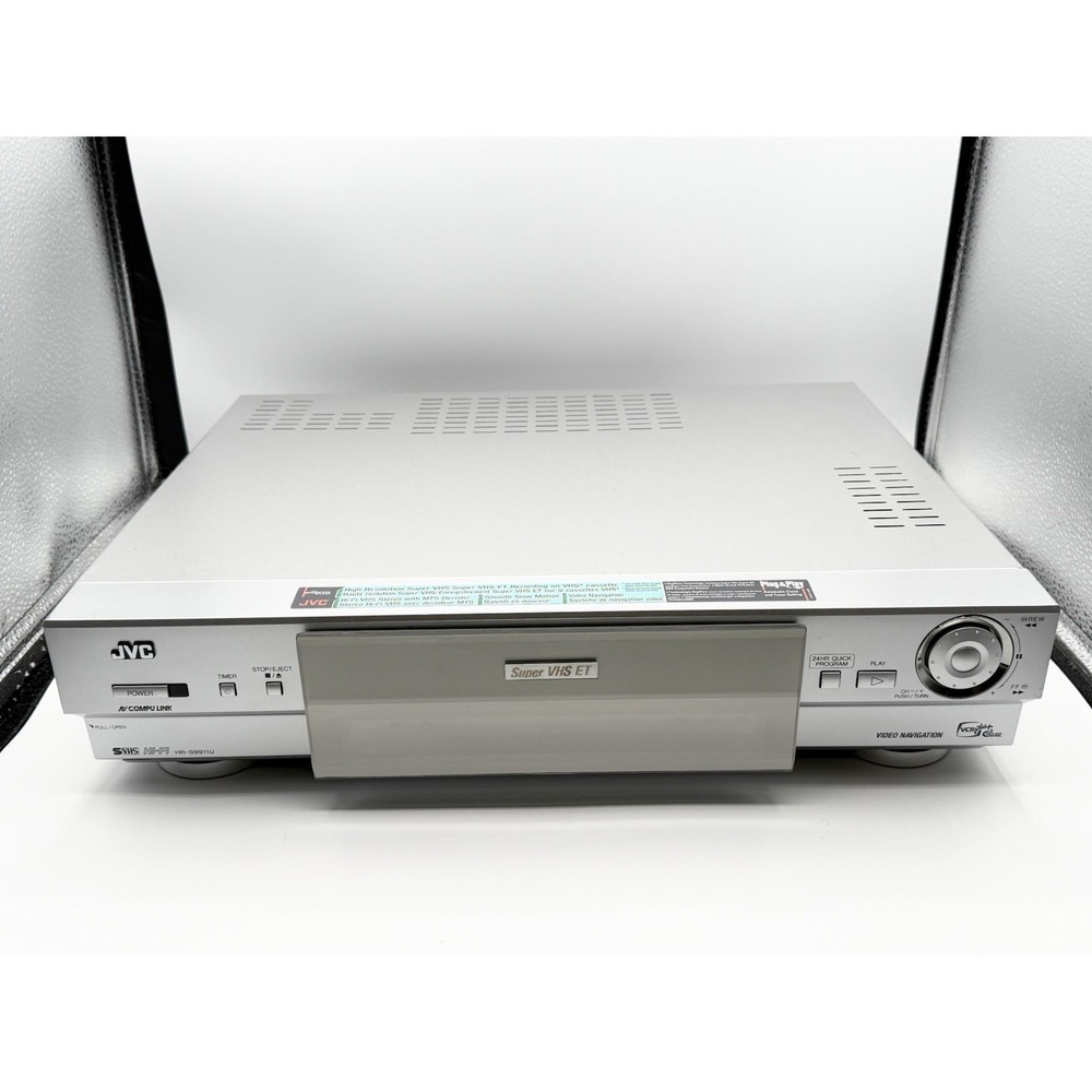 JVC HR-S9911U Super S-VHS ET VCR Player TBC/DNR Video Navigation Pro TESTED